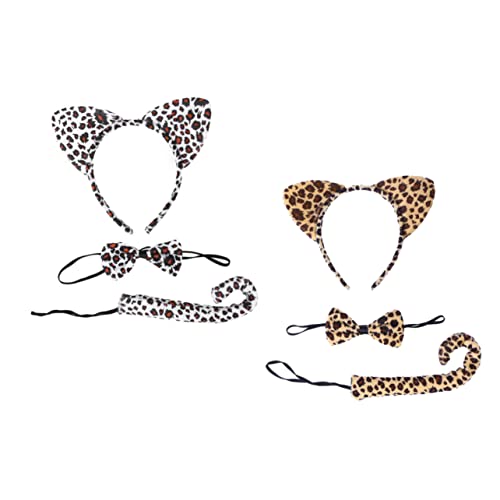 Hohopeti 2 Sätze Kinderkostüm Katze mit Katzenohren Stirnband und Strapazierfähiges Material Farbenfrohes Niedliches Party kostümset für Jungen und Mädchen Tiermotiv für Karneval Fasching von Hohopeti