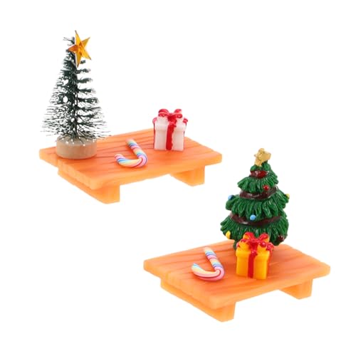 Hohopeti 2 Sätze Miniatur Weihnachts-Dollhouse Dekoration mit Candy Cane Geschenkbox und Miniatur Weihnachtsbaum DIY Weihnachts-Szene Modell für Puppenhaus Festliche Bastelsets für Familien Hohopeti 2 Sätze Miniatur Weihnachts-Dollhouse Dekoration mit Candy Cane Geschenkbox und Miniatur Weihnachtsbaum DIY Weihnachts-Szene Modell für Puppenhaus Festliche Bastelsets für Familien von Hohopeti