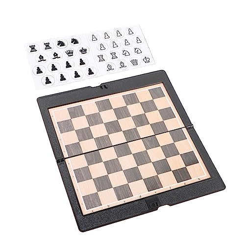 Hohopeti 2 Satz Faltbares Magnetisches Schachset Teiliges Kompaktes Reisebrettspiel für Internationale Schachliebhaber für Unterwegs Fördert Intelligenz und Problemlösungsfähigkeiten von Hohopeti