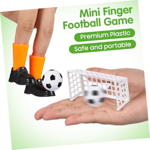 Hohopeti 2 Satz Mini Tischfußballspiel für Interaktives Finger fußballspiel mit Toren Fußball und Mini fußballschuhen Leichtes Tragbares Fußballtor Set für Realistische Spielspaß von Hohopeti