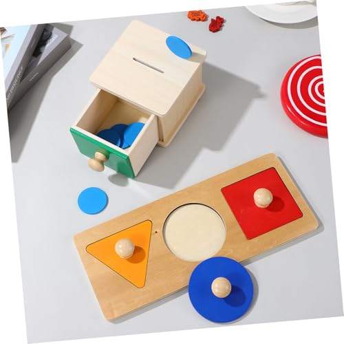 Hohopeti 2 Satz Montessori Holzspielzeug für Kleinkinder Geometrisches Puzzle mit Münzbox Handgefertigt Sicher Lackiert Fördert Feinmotorik und Formenerkennung Pädagogisch Wertvoll Ab Jahr Hohopeti 2 Satz Montessori Holzspielzeug für Kleinkinder Geometrisches Puzzle mit Münzbox Handgefertigt Sicher Lackiert Fördert Feinmotorik und Formenerkennung Pädagogisch Wertvoll Ab Jahr von Hohopeti