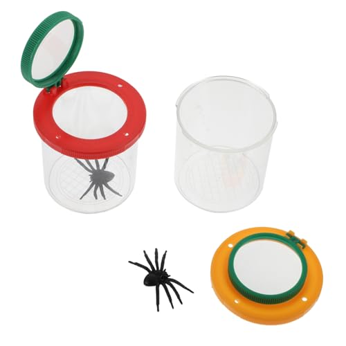 Hohopeti 2 Stück Beobachtungsbox Fach Fach Lupe Insekten Beobachtungsset für Outdoor Entdeckung Transparente Exploration Box für Schule und Naturerkundung in Rot und Gelb Hohopeti 2 Stück Beobachtungsbox Fach Fach Lupe Insekten Beobachtungsset für Outdoor Entdeckung Transparente Exploration Box für Schule und Naturerkundung in Rot und Gelb von Hohopeti