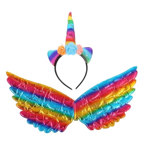 Hohopeti 2 Stück Bunter Einhorn Haarschmuck mit Kreativem Haarreif und Einhornflügeln für Party Karneval Kostüm Accessoires Hohopeti 2 Stück Bunter Einhorn Haarschmuck mit Kreativem Haarreif und Einhornflügeln für Party Karneval Kostüm Accessoires von Hohopeti