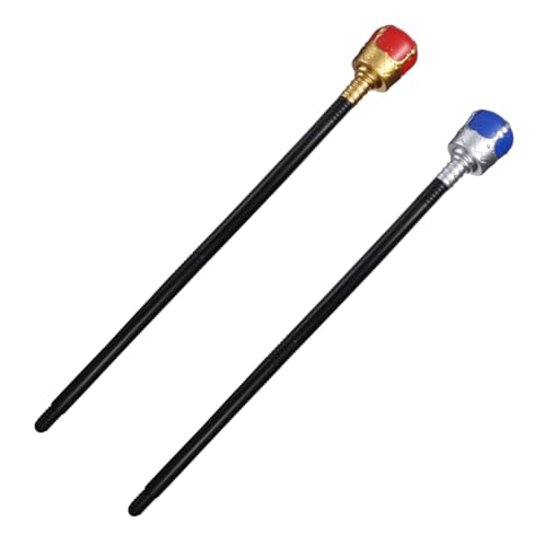 Hohopeti 2 Stück Cosplay Halloween Party Zauberstab Kunststoff Königszepter Rot Blau Bühnenrequisite für Kostüme und Mottopartys Hohopeti 2 Stück Cosplay Halloween Party Zauberstab Kunststoff Königszepter Rot Blau Bühnenrequisite für Kostüme und Mottopartys von Hohopeti