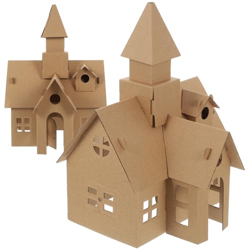 Hohopeti 2 Stück DIY Papphaus Bausatz Konstruktionsspielzeug Bastelset zum Bemalen und Zusammenbauen für Mädchen Jungen Lernspielzeug Kreatives DIY Kunstspielzeug Hohopeti 2 Stück DIY Papphaus Bausatz Konstruktionsspielzeug Bastelset zum Bemalen und Zusammenbauen für Mädchen Jungen Lernspielzeug Kreatives DIY Kunstspielzeug von Hohopeti