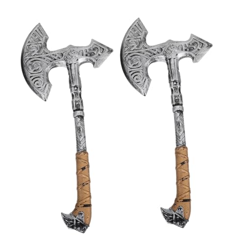 Hohopeti 2 Stück Halloween Axt Deko Realistische Halloween Cosplay Requisite für Kostüm Party Foto Zubehör Robust und Detailreich von Hohopeti