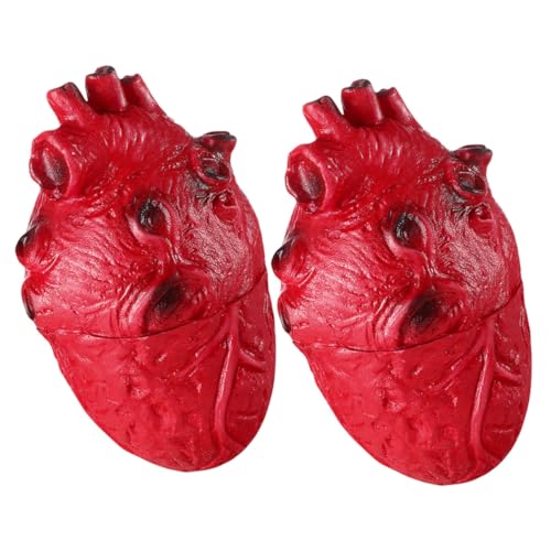 Hohopeti 2 Stück Halloween Deko Teiliges Realistische Fake Herzen aus Vinyl Leicht Gruselige Körperorgan Requisiten für Drinnen und Draußen Spukhaus Party Dekoration Hohopeti 2 Stück Halloween Deko Teiliges Realistische Fake Herzen aus Vinyl Leicht Gruselige Körperorgan Requisiten für Drinnen und Draußen Spukhaus Party Dekoration von Hohopeti