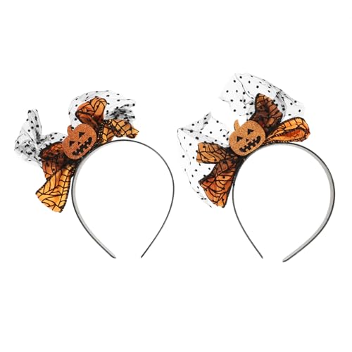 Hohopeti 2 Stück Halloween Haarband mit Kürbis und Schleife Langlebiges Mesh Haarband für Gruselige Kostüme und Partydeko als Halloween Haarschmuck für Damen und Mädchen Hohopeti 2 Stück Halloween Haarband mit Kürbis und Schleife Langlebiges Mesh Haarband für Gruselige Kostüme und Partydeko als Halloween Haarschmuck für Damen und Mädchen von Hohopeti
