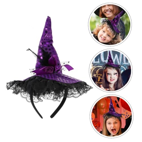 Hohopeti 2 Stück Halloween Hexenhut Haarspange Mädchen Accessoires Haar Hexe Party Hüte Kleine Frauen Halloween Kopfbedeckung Party Kopfschmuck Haarschmuck von Hohopeti