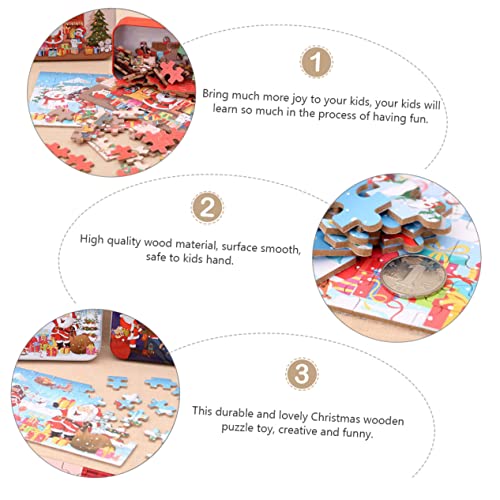 Hohopeti 2 Stück Holzpuzzle Teiliges Weihnachts aus Holz DIY Lernspielzeug für Ab Jahren Handliches Jigsaw Puzzle mit Glatter Oberfläche Fördert Auge Hand Koordination und Kognitive Hohopeti 2 Stück Holzpuzzle Teiliges Weihnachts aus Holz DIY Lernspielzeug für Ab Jahren Handliches Jigsaw Puzzle mit Glatter Oberfläche Fördert Auge Hand Koordination und Kognitive von Hohopeti