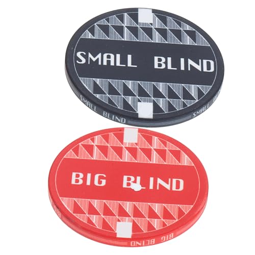 Hohopeti 2 Stück Keramik Poker Dealer Chips Rund Große und Kleine Blinds Poker Marker Ersatzspielchips für Glücksspiel Party Supplies von Hohopeti