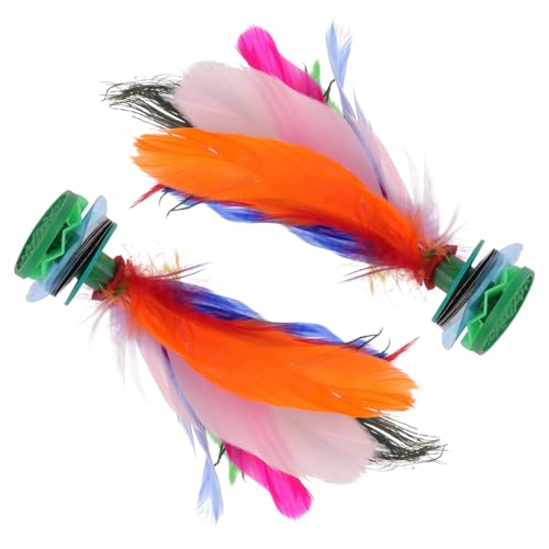 Hohopeti 2 Stück Kick Federball Jianzi Chinesisches Outdoor aus Feder für Jungen und Mädchen Fördert Koordination und Fitness Langlebig und Tragbar für Drinnen und Draußen von Hohopeti
