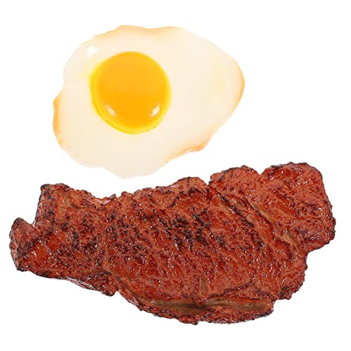 Hohopeti 2 Stück Künstliche Steak und Spiegelei Modelle Teiliges für Restaurant Dekoration Realistische Nachbildung Fotorequisite für Unvergessliche mit Kindern Hohopeti 2 Stück Künstliche Steak und Spiegelei Modelle Teiliges für Restaurant Dekoration Realistische Nachbildung Fotorequisite für Unvergessliche mit Kindern von Hohopeti
