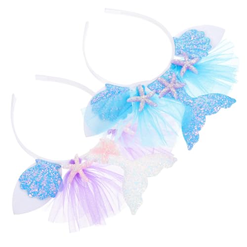 Hohopeti 2 Stück Meerjungfrau Haarreif Bunter Kopfschmuck mit Perlen für Halloween Karneval Cosplay Damen Mädchen Haarschmuck Party Accessoires Hohopeti 2 Stück Meerjungfrau Haarreif Bunter Kopfschmuck mit Perlen für Halloween Karneval Cosplay Damen Mädchen Haarschmuck Party Accessoires von Hohopeti