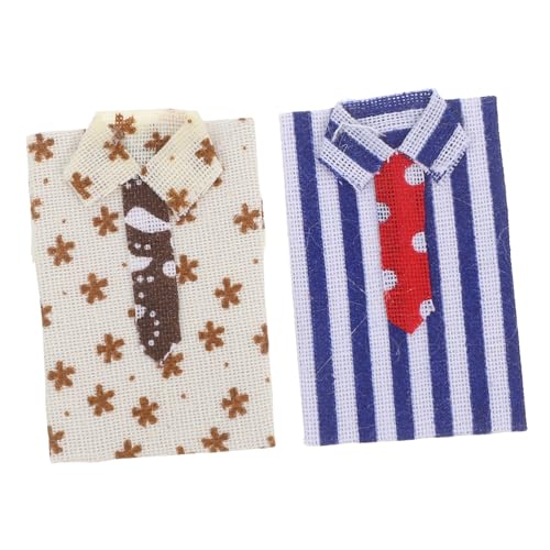 Hohopeti 2 Stück Mini Shirt Ornamente Modellzubehör Im Maßstab DIY Bastelbedarf Mini Puppenhaus Dekor Für Puppen Puppengarderobe Hohopeti 2 Stück Mini Shirt Ornamente Modellzubehör Im Maßstab DIY Bastelbedarf Mini Puppenhaus Dekor Für Puppen Puppengarderobe von Hohopeti