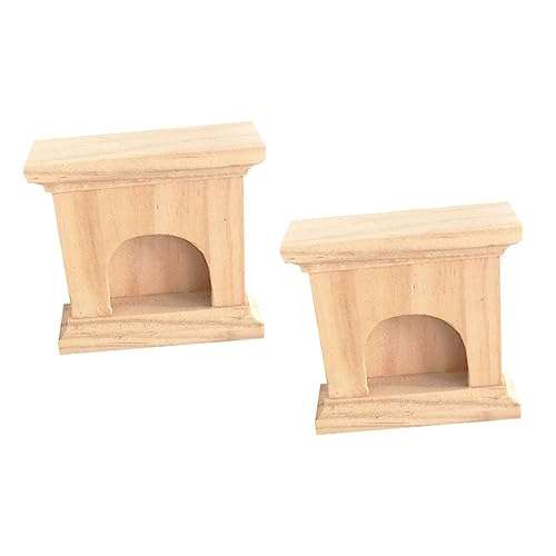 Hohopeti 2 Stück Miniatur Kamin Modell aus Premium Holz Teiliges DIY Puppenhaus Zubehör Detailreiche Simulation Dekorativ für Mini Haus Accessoires und Fotorequisiten Hohopeti 2 Stück Miniatur Kamin Modell aus Premium Holz Teiliges DIY Puppenhaus Zubehör Detailreiche Simulation Dekorativ für Mini Haus Accessoires und Fotorequisiten von Hohopeti