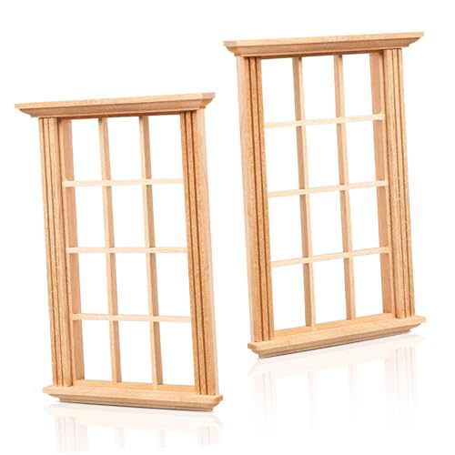 Hohopeti 2 Stück Miniatur Puppenhaus Fensterrahmen für Kreative Dekoration und Fotorequisiten für Puppenhaus Zubehör und DIY Projekte Hohopeti 2 Stück Miniatur Puppenhaus Fensterrahmen für Kreative Dekoration und Fotorequisiten für Puppenhaus Zubehör und DIY Projekte von Hohopeti