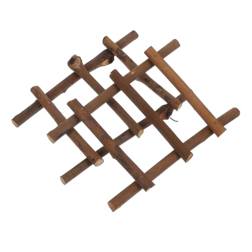 Hohopeti 2 Stück Miniatur Rattan Leiter Robuste Tragbare Miniaturtreppe für Puppenhaus und Micro Landschaft Natürlicher Dekorationsgegenstand und Vielseitiges Fotorequisit Charmante von Hohopeti