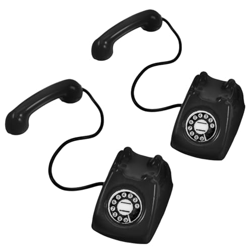 Hohopeti 2 Stück Miniatur Retro Telefon aus Detailgetreues Vintage Modell für Puppenhaus Dekoration und Sammler Robustes Mini Spieltelefon als Kreatives und Wohnaccessoire Hohopeti 2 Stück Miniatur Retro Telefon aus Detailgetreues Vintage Modell für Puppenhaus Dekoration und Sammler Robustes Mini Spieltelefon als Kreatives und Wohnaccessoire von Hohopeti