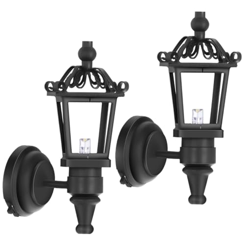 Hohopeti 2 Stück Miniatur Wandlampe Innenbeleuchtung für Schlafzimmer und Veranda Dekoratives Möbel für Modellhaus Hohopeti 2 Stück Miniatur Wandlampe Innenbeleuchtung für Schlafzimmer und Veranda Dekoratives Möbel für Modellhaus von Hohopeti