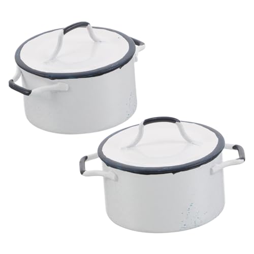 Hohopeti 2 Stück Miniatur Weiße Saucepfanne mit Blauem Rand Detailgetreue Puppenhaus-küchenaccessoires Dekoratives Kochgeschirr für Puppenhaus-Szene Hohopeti 2 Stück Miniatur Weiße Saucepfanne mit Blauem Rand Detailgetreue Puppenhaus-küchenaccessoires Dekoratives Kochgeschirr für Puppenhaus-Szene von Hohopeti