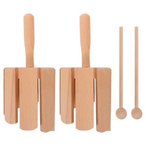 Hohopeti 2 Stück Musik Solid Orff Frühes Holzschlägel Tonspielzeug Instrumente Lernen Montessori Rhythmusspielzeug Achttonspielzeug Mit Für Musikalisches Holz Bildungsinstrument von Hohopeti