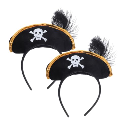 Hohopeti 2 Stück Piraten Kopfschmuck Halloween Haarreif Leichtes Einheitsgröße Piratenhut Stirnband für Kostüm Party Karneval Cosplay Fest Hohopeti 2 Stück Piraten Kopfschmuck Halloween Haarreif Leichtes Einheitsgröße Piratenhut Stirnband für Kostüm Party Karneval Cosplay Fest von Hohopeti
