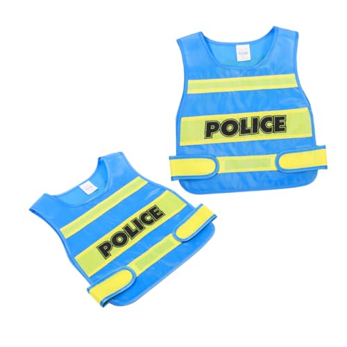 Hohopeti 2 Stück Polizei Weste Weiche Stoff Cosplay Kostüm für Kleinkinder Fördert Kreativität und Rollenspiel bei Fasching Party Verkleidung und Theater Bequem und Vielseitig Geeignet Hohopeti 2 Stück Polizei Weste Weiche Stoff Cosplay Kostüm für Kleinkinder Fördert Kreativität und Rollenspiel bei Fasching Party Verkleidung und Theater Bequem und Vielseitig Geeignet von Hohopeti