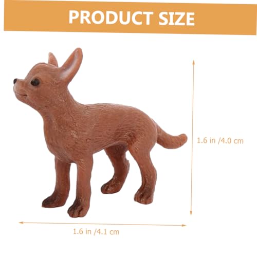 Hohopeti 2 Stück Realistische Mini Hundefiguren Chihuahua Modell für Leicht Tragbar Detailgetreu als Dekorative Haustierornamente und Lernspielzeug Geeignet von Hohopeti