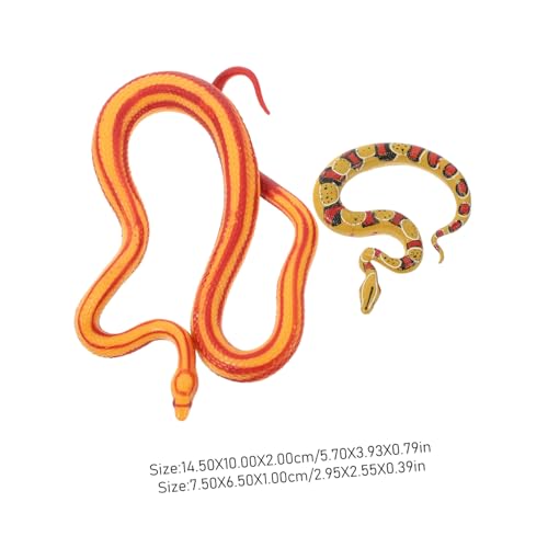 Hohopeti 2 Stück Realistische Simulation Schlangen Figur aus Kunststoff Pädagogisches Reptilien für Detailgetreue Nachbildung Geeignet für Garten Wohnungsdekoration Hohopeti 2 Stück Realistische Simulation Schlangen Figur aus Kunststoff Pädagogisches Reptilien für Detailgetreue Nachbildung Geeignet für Garten Wohnungsdekoration von Hohopeti
