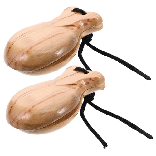Hohopeti 2 Stück Spanische Kastagnetten Holz Traditionelles Percussion Instrument Kinderspielzeug für Musikförderung Montessori Rhythmusspielzeug Klassisches Design für Eltern interaktion Hohopeti 2 Stück Spanische Kastagnetten Holz Traditionelles Percussion Instrument Kinderspielzeug für Musikförderung Montessori Rhythmusspielzeug Klassisches Design für Eltern interaktion von Hohopeti