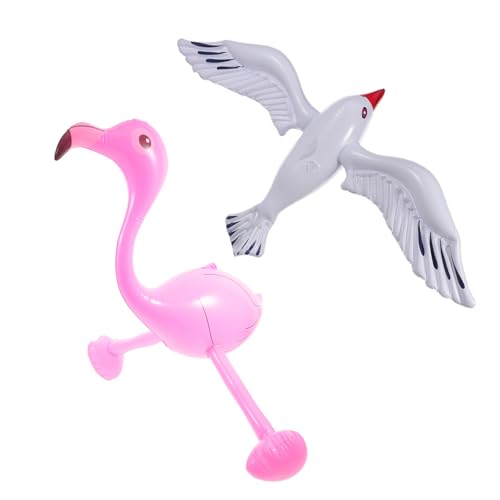 Hohopeti 2 Stück Teiliges Aufblasbares Flamingo und Poolspielzeug Vielseitige Wasserdeko für Strand und Poolpartys Realistische Langlebige Schwimmtiere für Outdoor Aktivitäten von Hohopeti