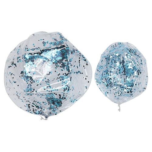 Hohopeti 2 Stück Teiliges Aufblasbares Strandball aus Transparentem Sicherem PVC mit Bunten Glitzerpartikeln und Robust Vielseitig für Strand Wasser und Partyspiele für Familien von Hohopeti