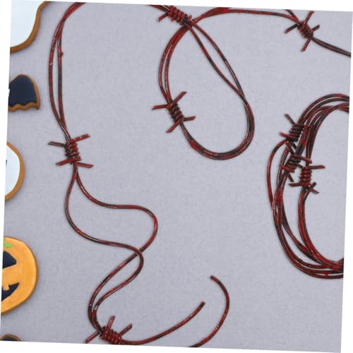 Hohopeti 2 Stück Teiliges Deko Imitation Stacheldraht mit Speziellem Dorn Design Imitiertes Rostiges Drahtornament für Gruselige Halloween Dekorationen und Western Motto Partys Hohopeti 2 Stück Teiliges Deko Imitation Stacheldraht mit Speziellem Dorn Design Imitiertes Rostiges Drahtornament für Gruselige Halloween Dekorationen und Western Motto Partys von Hohopeti