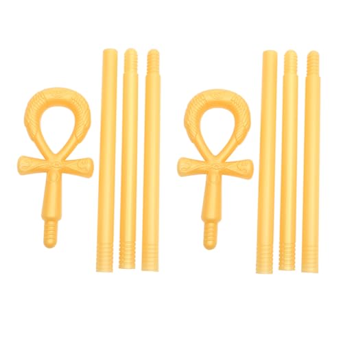 Hohopeti 2 Stück Teiliges Halloween Ägyptischer Plastik Stab mit Doppel Schlangen Design Kostüm Requisite für Cosplay Mottoparty Verkleidung Vielseitiges Accessoire für Erwachsene und Hohopeti 2 Stück Teiliges Halloween Ägyptischer Plastik Stab mit Doppel Schlangen Design Kostüm Requisite für Cosplay Mottoparty Verkleidung Vielseitiges Accessoire für Erwachsene und von Hohopeti