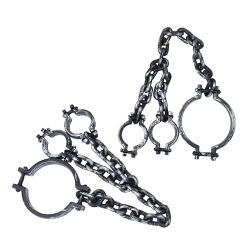Hohopeti 2 Stück Teiliges Halloween Kunststoff- Realistische Handgelenksfesseln Gruselige Gefängnis-attrappe Wiederverwendbare Spuk-dekoration für Halloween-kostüm und Party Hohopeti 2 Stück Teiliges Halloween Kunststoff- Realistische Handgelenksfesseln Gruselige Gefängnis-attrappe Wiederverwendbare Spuk-dekoration für Halloween-kostüm und Party von Hohopeti