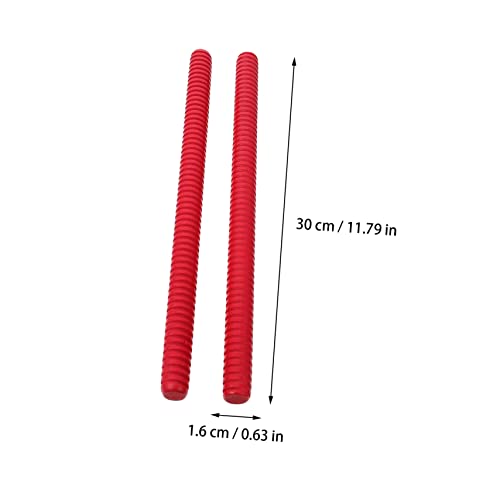 Hohopeti 2 Stück Teiliges Holz Claves Percussion Instrument Rote Rhythmussticks für Orff Musikinstrumente Robuste Holz Klatschstäbe für Frühkindliche Musikausbildung und Rhythmisches Lernen von Hohopeti