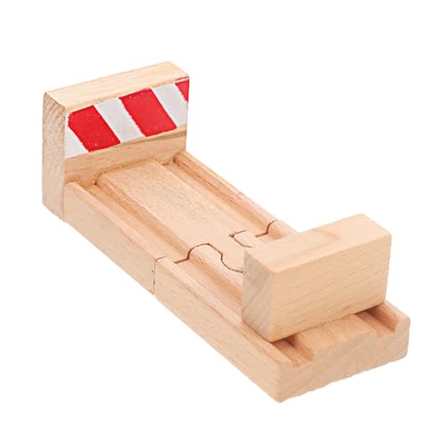 Hohopeti 2 Stück Teiliges Holz Eisenbahn Stopper Zubehör für DIY Zug Gleis Kompatibel mit Holzschienen für Eisenbahn Szene und Zusammengebautes Zugspielzeug von Hohopeti