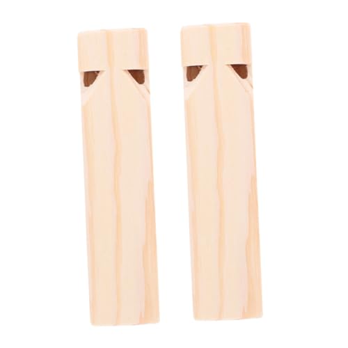 Hohopeti 2 Stück Teiliges Holz Zugpfeifen Musikinstrument DIY Unlackiert Sicheres Fördert Hörentwicklung und Musikalisches Interesse von Hohopeti
