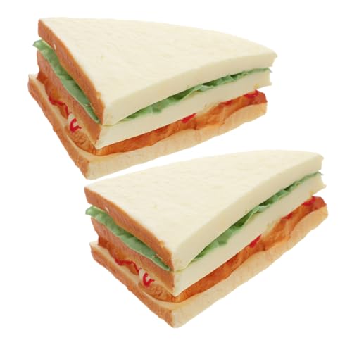 Hohopeti 2 Stück Teiliges Künstliches Sandwich Modell Realistisch Aussehendes Brot Deko für Food Display Küchen Dekoration und Fotografie Requisiten Vielseitig Verwendbar Langlebig Hohopeti 2 Stück Teiliges Künstliches Sandwich Modell Realistisch Aussehendes Brot Deko für Food Display Küchen Dekoration und Fotografie Requisiten Vielseitig Verwendbar Langlebig von Hohopeti