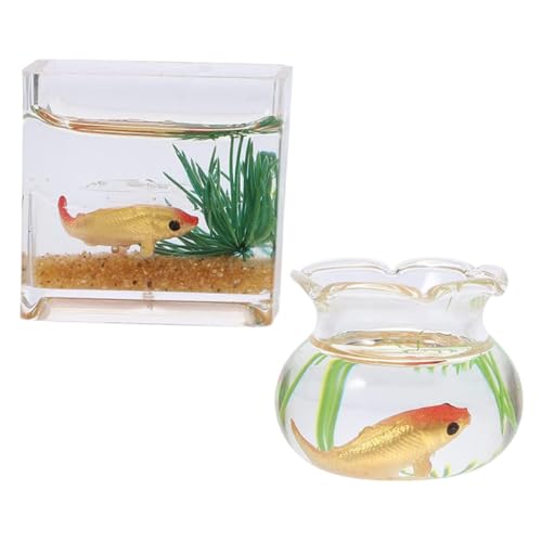 Hohopeti 2 Stück Teiliges Miniatur Puppenhaus Aquarium aus und Kunststoff Verschleißfest Kleine Fischschalen für Dekoration und Miniaturzubehör für Puppenhaus Landschaften Zufällige Farbe Hohopeti 2 Stück Teiliges Miniatur Puppenhaus Aquarium aus und Kunststoff Verschleißfest Kleine Fischschalen für Dekoration und Miniaturzubehör für Puppenhaus Landschaften Zufällige Farbe von Hohopeti