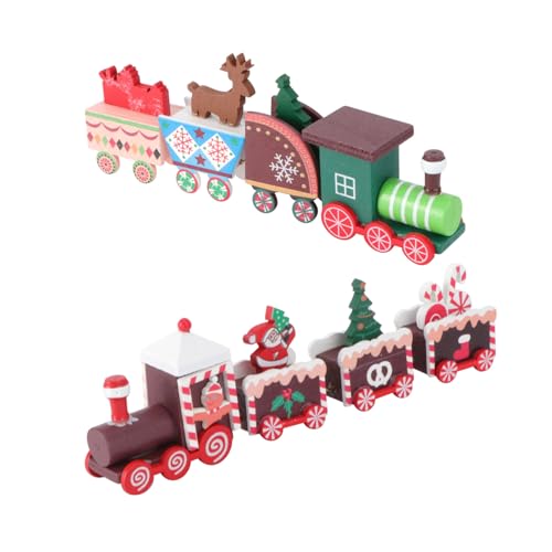 Hohopeti 2 Stück Teiliges Weihnachtsdeko Holz Zug Mini Holz Eisenbahn Umweltfreundliche Desktop Deko für Weihnachts und Neujahrsparty Geeignet Hohopeti 2 Stück Teiliges Weihnachtsdeko Holz Zug Mini Holz Eisenbahn Umweltfreundliche Desktop Deko für Weihnachts und Neujahrsparty Geeignet von Hohopeti