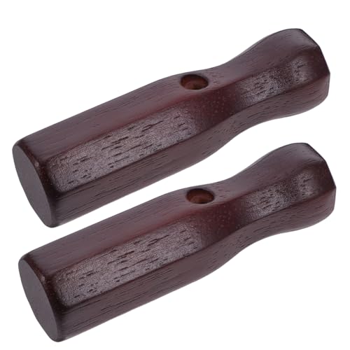 Hohopeti 2 Stück Tischfußballgriffe Holz Ergonomische Oktogonale Griffe rutschfeste Grifffläche Langlebige Tischfußball-ersatzteile Kompatibel für Fußballtischmaschinen Elegantes von Hohopeti