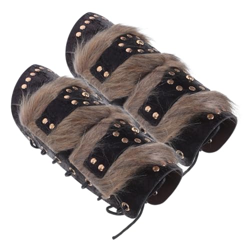 Hohopeti 2 Stück Verstellbare Mittelalterliche Kunstleder Schutzarmbänder für Erwachsene Retro Renaissance Armschützer für Wikinger Ritterkostüme Braune Armschienen für Cosplay und Hohopeti 2 Stück Verstellbare Mittelalterliche Kunstleder Schutzarmbänder für Erwachsene Retro Renaissance Armschützer für Wikinger Ritterkostüme Braune Armschienen für Cosplay und von Hohopeti