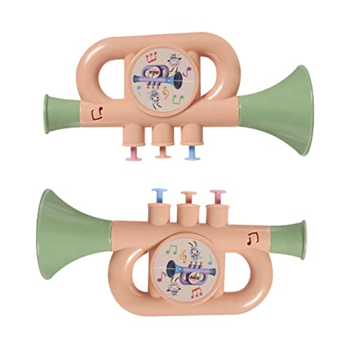 Hohopeti 2 Stück Wasserpistolen Trompeten Multifunktionale Musikinstrumente aus Strapazierfähigem Abs Wassergefüllt und Schießend Buntes Outdoor Sommer Spiel für Mädchen Jungen von Hohopeti