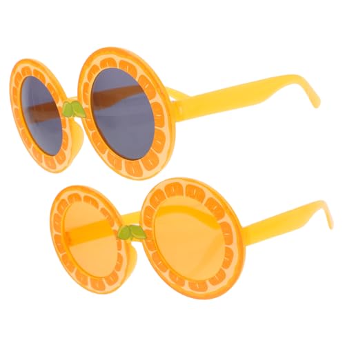 Hohopeti 2 Stück Zitronenförmige Brillen Hawaii Strandbrillen Sommer Strandbrillen Partykleid Lustige Brillen Hawaii Party Brillen Zitronen Sonnenbrillen Tropische Luau Brillen von Hohopeti