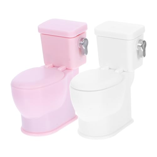 Hohopeti 2 Stück Zubehör für Puppenhäuser Miniatur-Toilettenmodell zarte Mini-Toilettendekore Mini - -Toiletten Miniatur-Badezimmer-Requisite winzige Hausmöbel Möbel Plastik Hohopeti 2 Stück Zubehör für Puppenhäuser Miniatur-Toilettenmodell zarte Mini-Toilettendekore Mini - -Toiletten Miniatur-Badezimmer-Requisite winzige Hausmöbel Möbel Plastik von Hohopeti