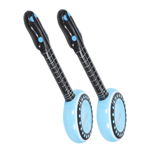 Hohopeti 2 Stücke Aufblasbare Musikinstrument Aufblasbare Instrument Für Instrument Prop Banjo Instrumente Party Sky Blau PVC von Hohopeti