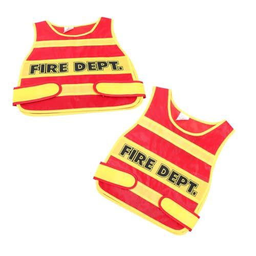 Hohopeti Feuerwehrweste Für Kleinkinder Mit Cosplay Feuerwehrjacke Für Kinder Rollenspielweste von Hohopeti