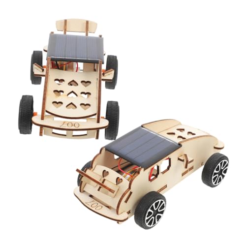Hohopeti 2 Stücke Solar Auto Bausatz mit Solarpanel Elektromotor DIY Wissenschaft Experiment Lernspielzeug für Grundschüler Kreatives Modellbau für Jungen und Mädchen Ab Jahren von Hohopeti